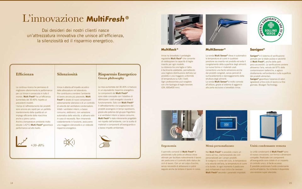 Multi Fresh ha un efficienza aumentata del 30-40% rispetto ai precedenti modelli.