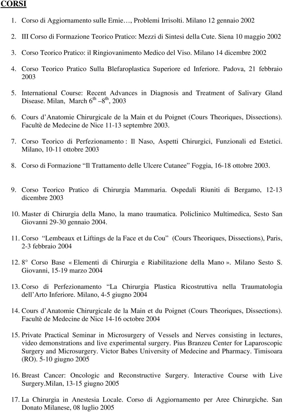 International Course: Recent Advances in Diagnosis and Treatment of Salivary Gland Disease. Milan, March 6 th 8 th, 2003 6.