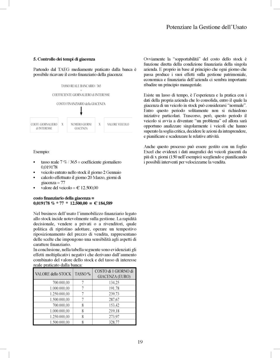 E proprio in base al principio che ogni giorno che passa produce i suoi effetti sulla gestione patrimoniale, economica e finanziaria dell azienda ci sembra importante ribadire un principio