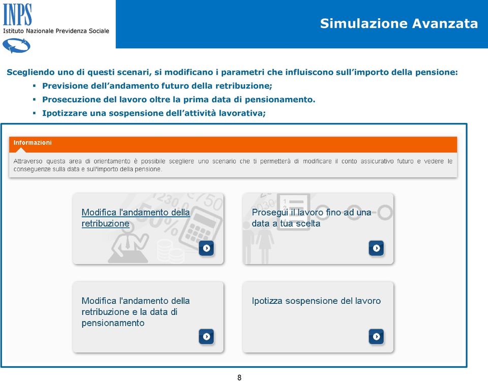 andamento futuro della retribuzione; Prosecuzione del lavoro oltre la