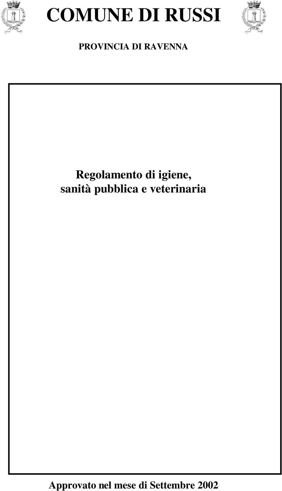 sanità pubblica e veterinaria