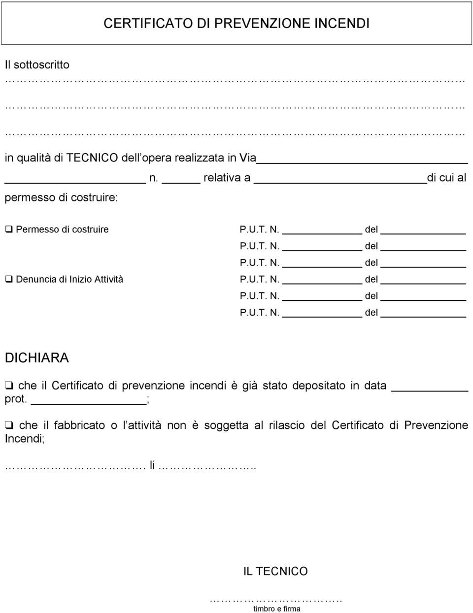 depositato in data prot.