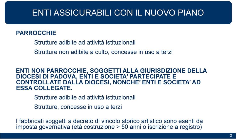 DIOCESI, NONCHE ENTI E SOCIETA AD ESSA COLLEGATE.