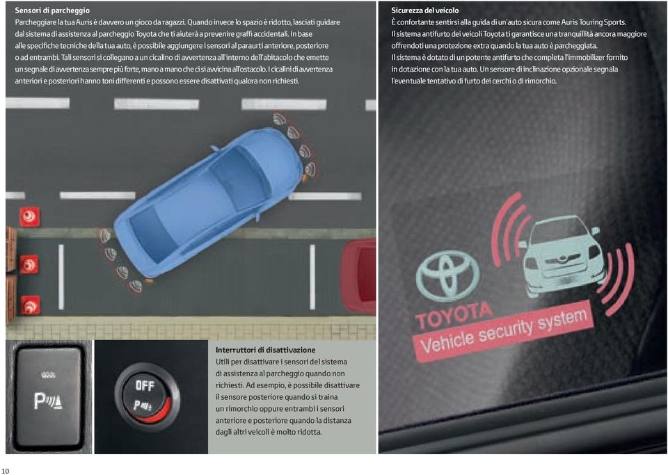 In base alle specifiche tecniche della tua auto, è possibile aggiungere i sensori al paraurti anteriore, posteriore o ad entrambi.