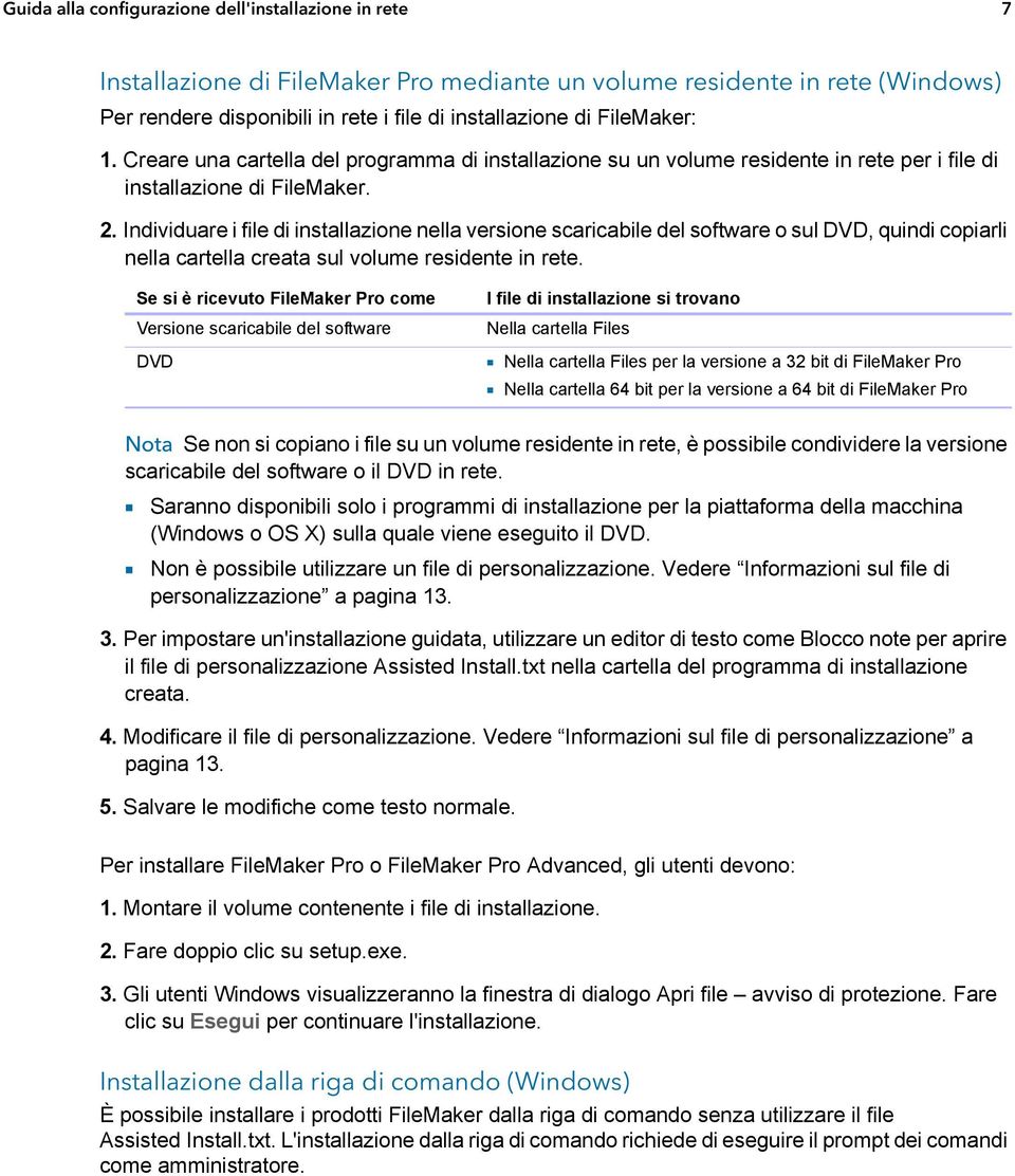 Individuare i file di installazione nella versione scaricabile del software o sul DVD, quindi copiarli nella cartella creata sul volume residente in rete.