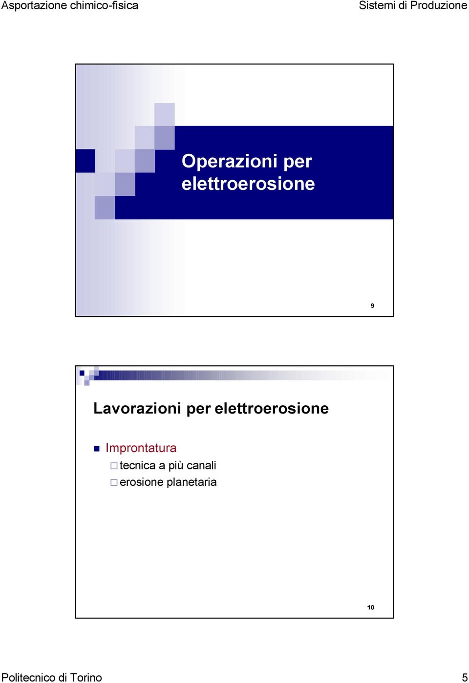 Improntatura tecnica a più canali