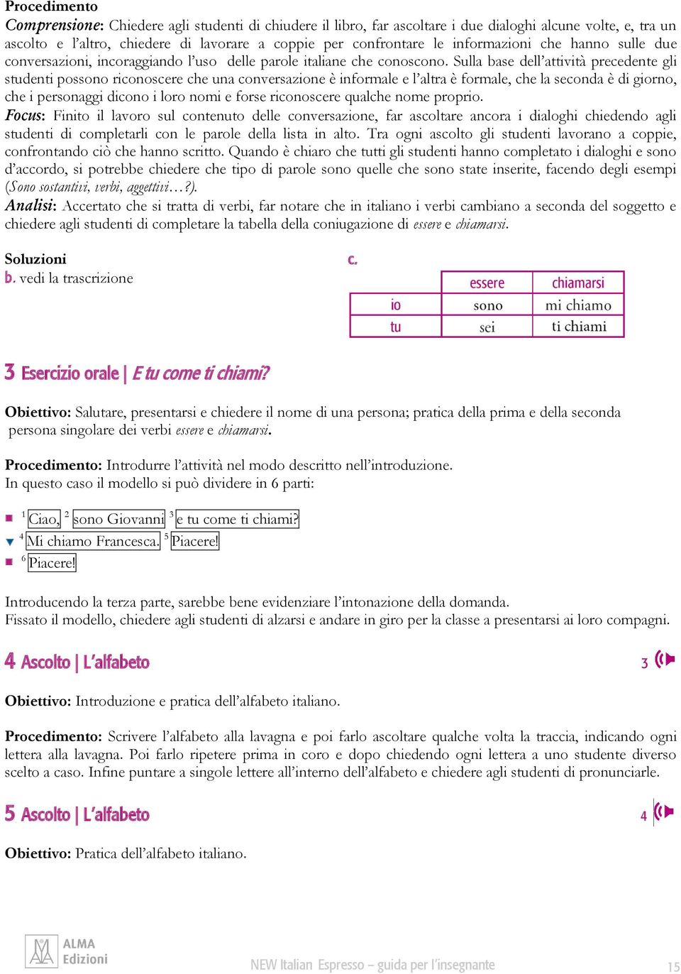 Sulla base dell attività precedente gli studenti possono riconoscere che una conversazione è informale e l altra è formale, che la seconda è di giorno, che i personaggi dicono i loro nomi e forse