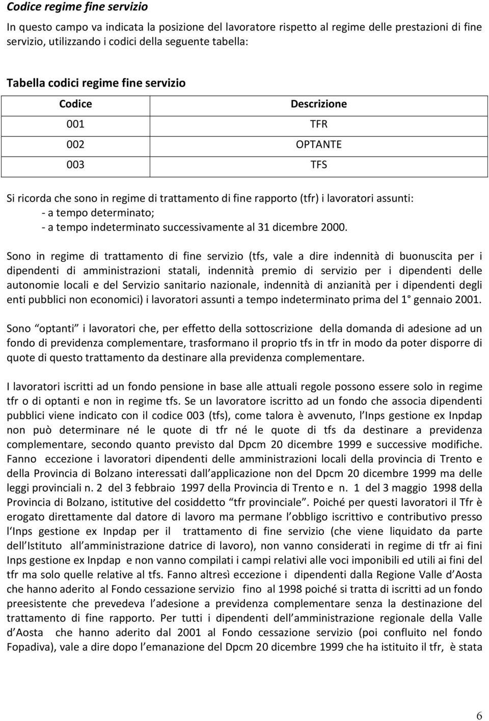 indeterminato successivamente al 31 dicembre 2000.