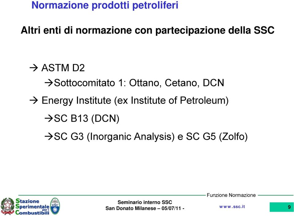 Ottano, Cetano, DCN Energy Institute (ex Institute of