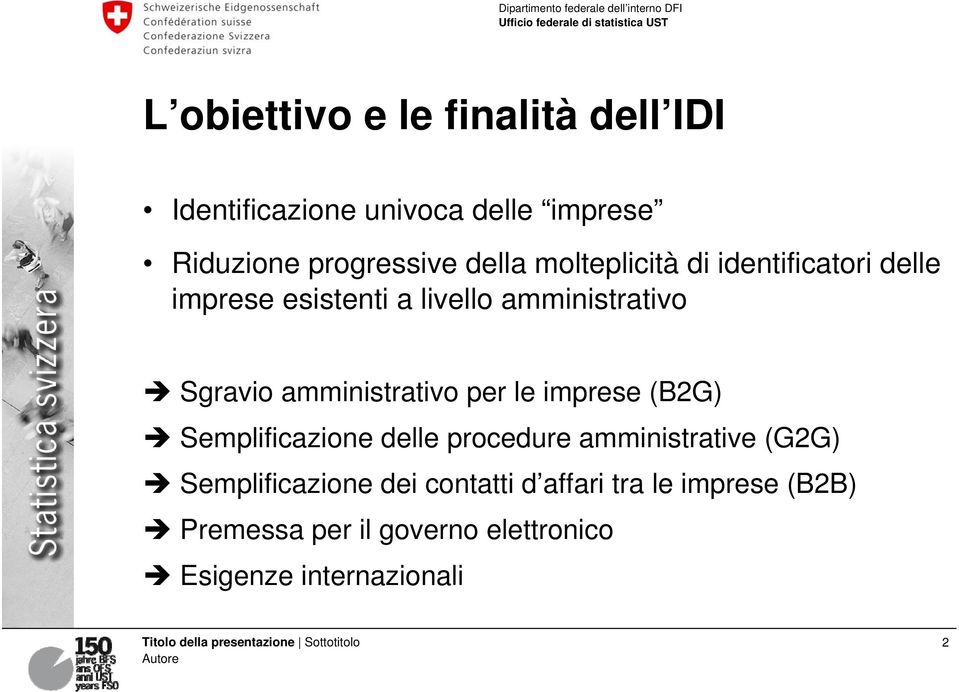 amministrativo per le imprese (B2G) Semplificazione delle procedure amministrative (G2G)