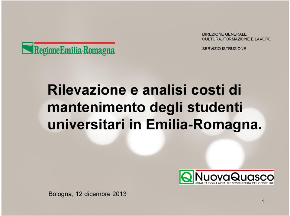 analisi costi di mantenimento degli studenti