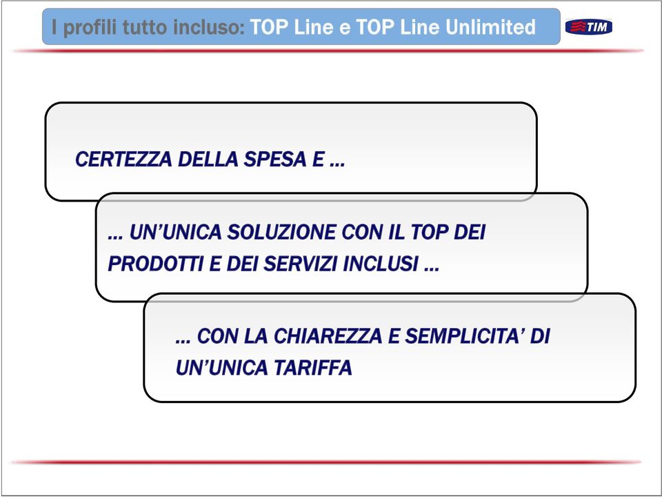 SOLUZIONE CON IL TOP DEI PRODOTTI E DEI SERVIZI