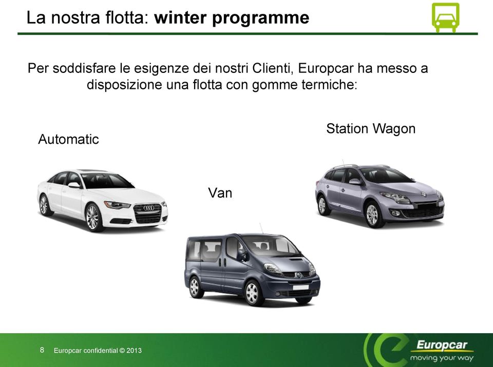 Europcar ha messo a disposizione una flotta