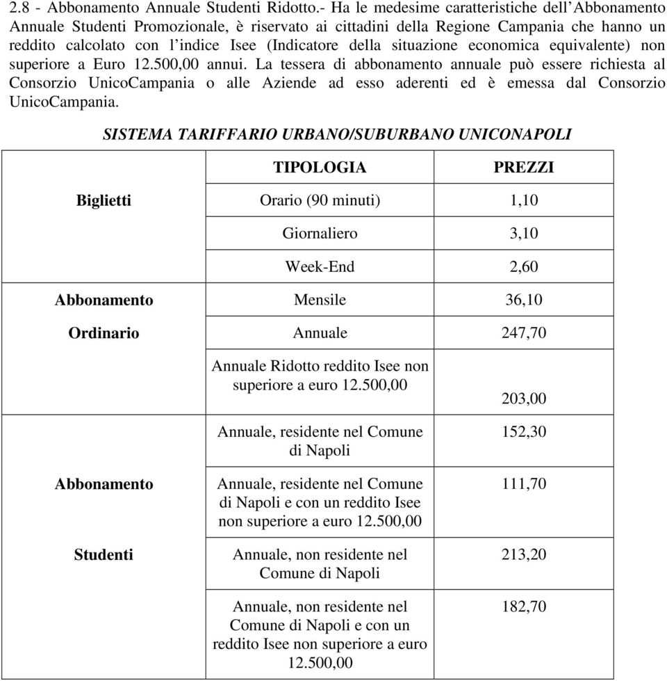 economica equivalente) non superiore a Euro 12.500,00 annui.