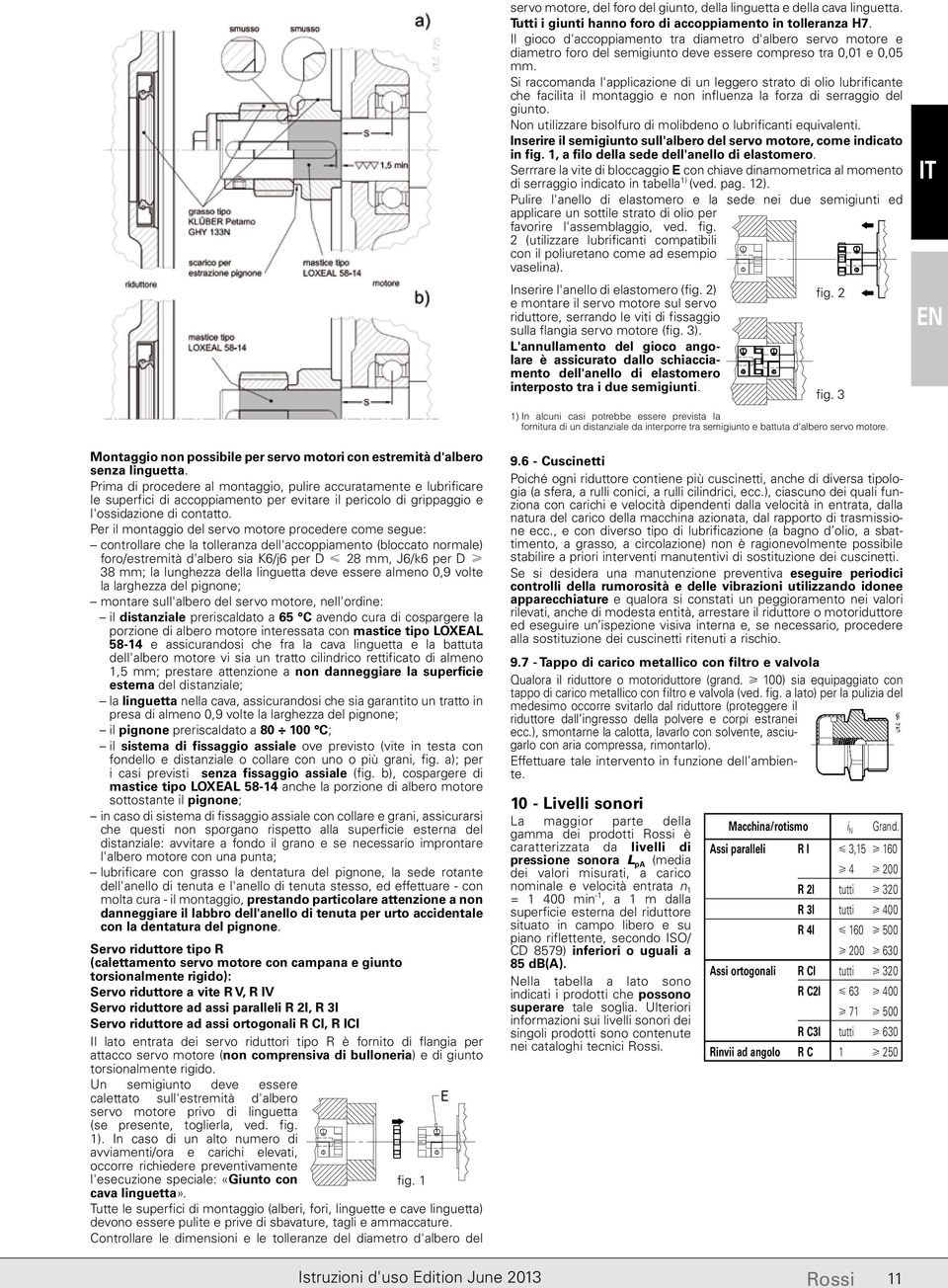 Si raccomanda l'applicazione di un leggero strato di olio lubrificante che facilita il montaggio e non influenza la forza di serraggio del giunto.