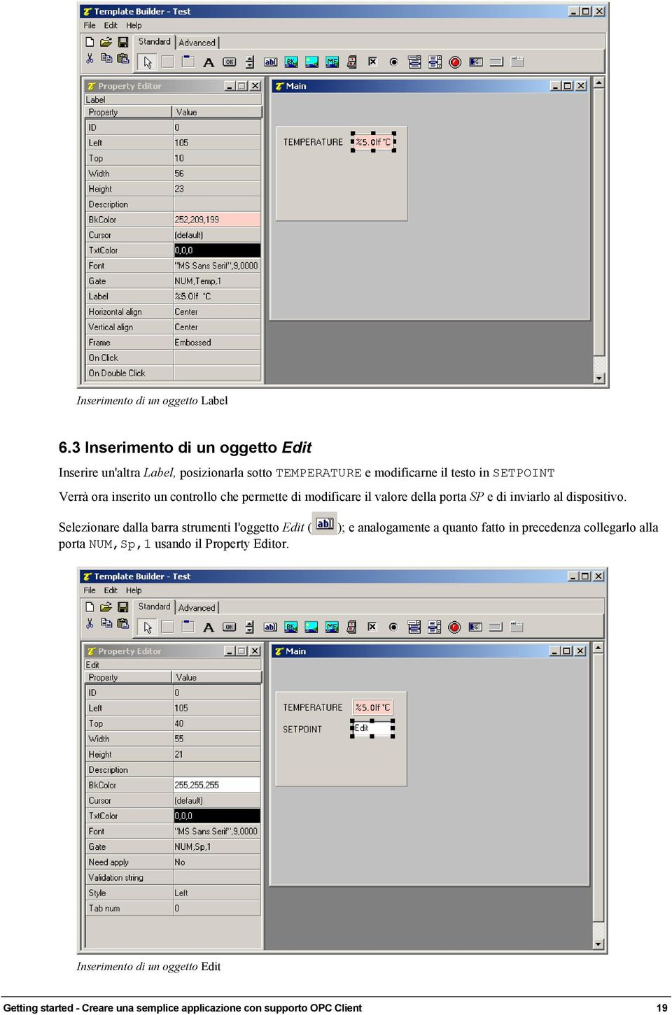 inserito un controllo che permette di modificare il valore della porta SP e di inviarlo al dispositivo.