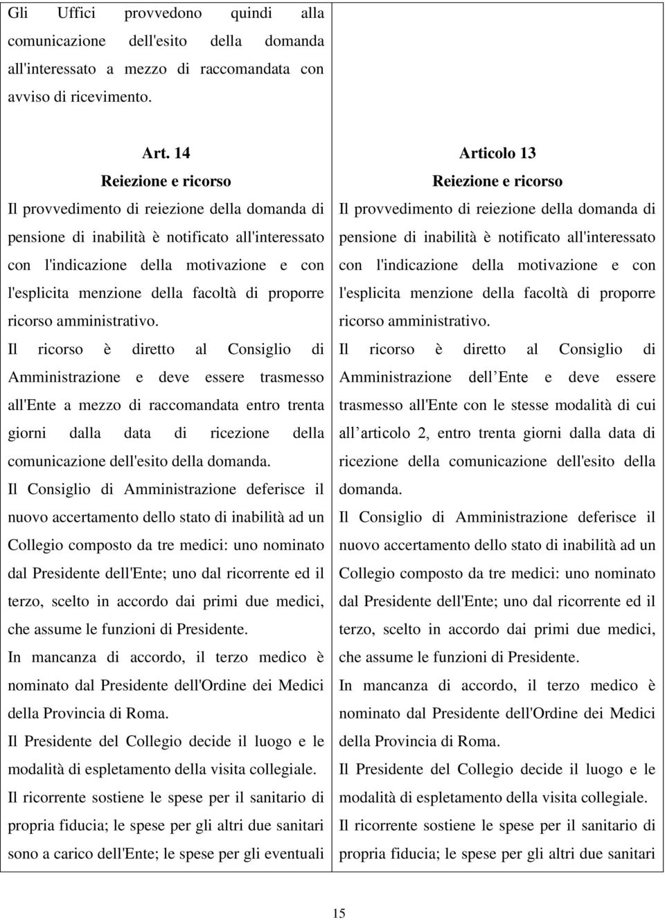 di proporre ricorso amministrativo.