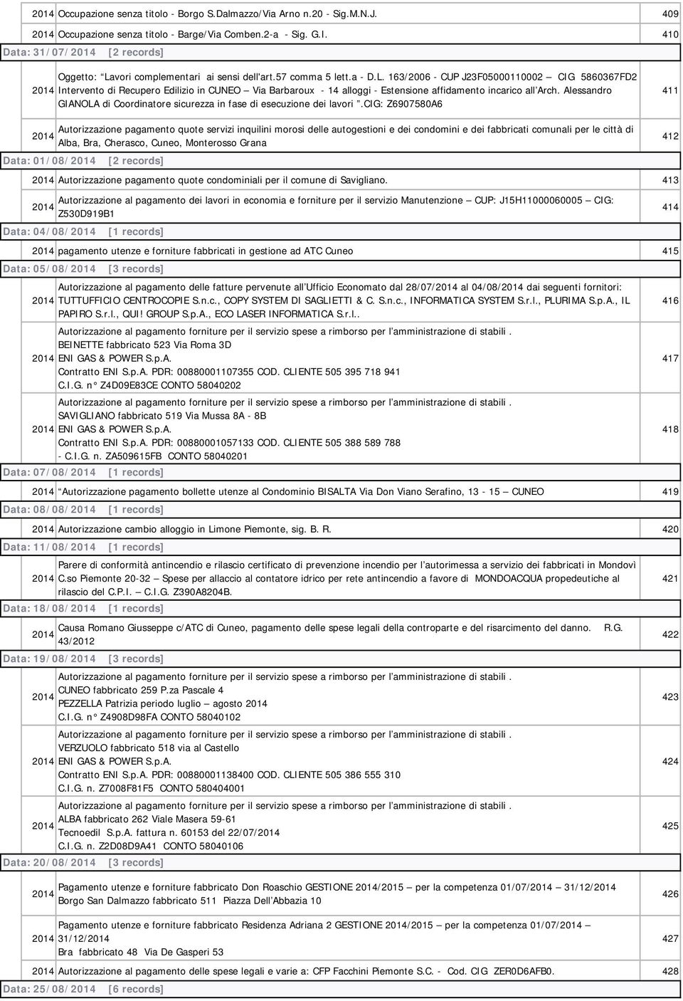 Alessandro GIANOLA di Coordinatore sicurezza in fase di esecuzione dei lavori.