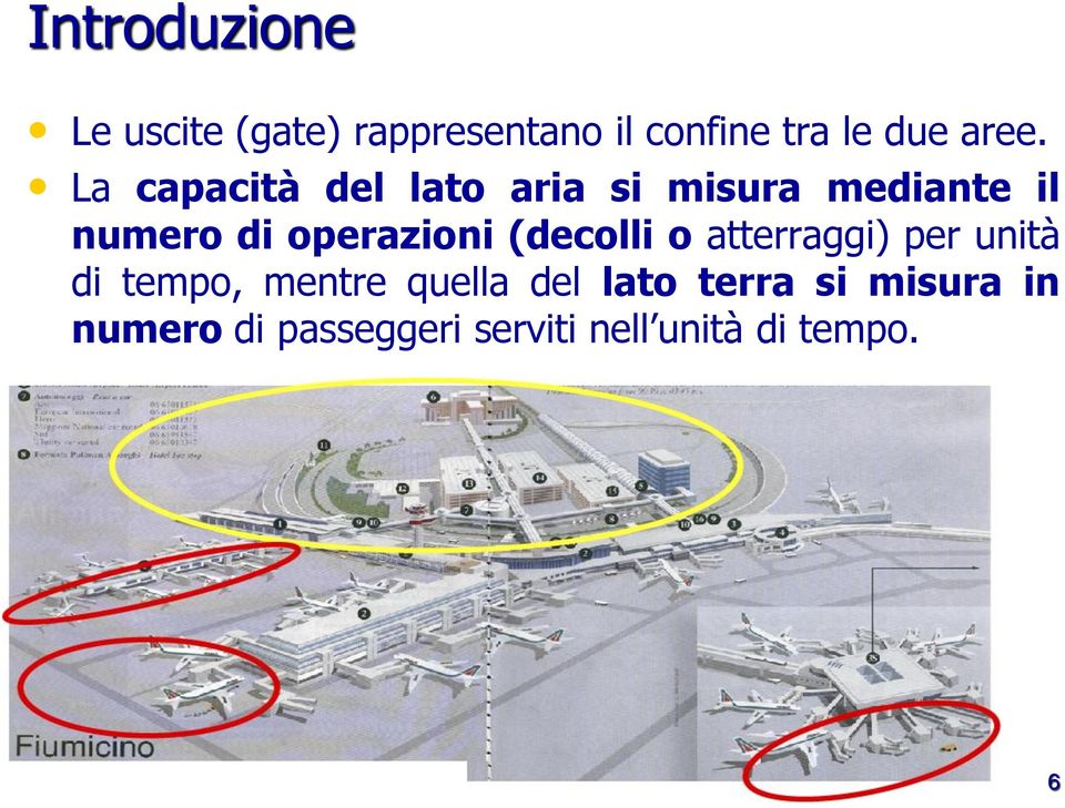 (decolli o atterraggi) per unità di tempo, mentre quella del lato terra si