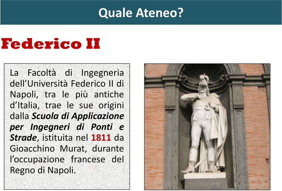 Applicazione per Ingegneri di Ponti e Strade, istituita nel 1811 da