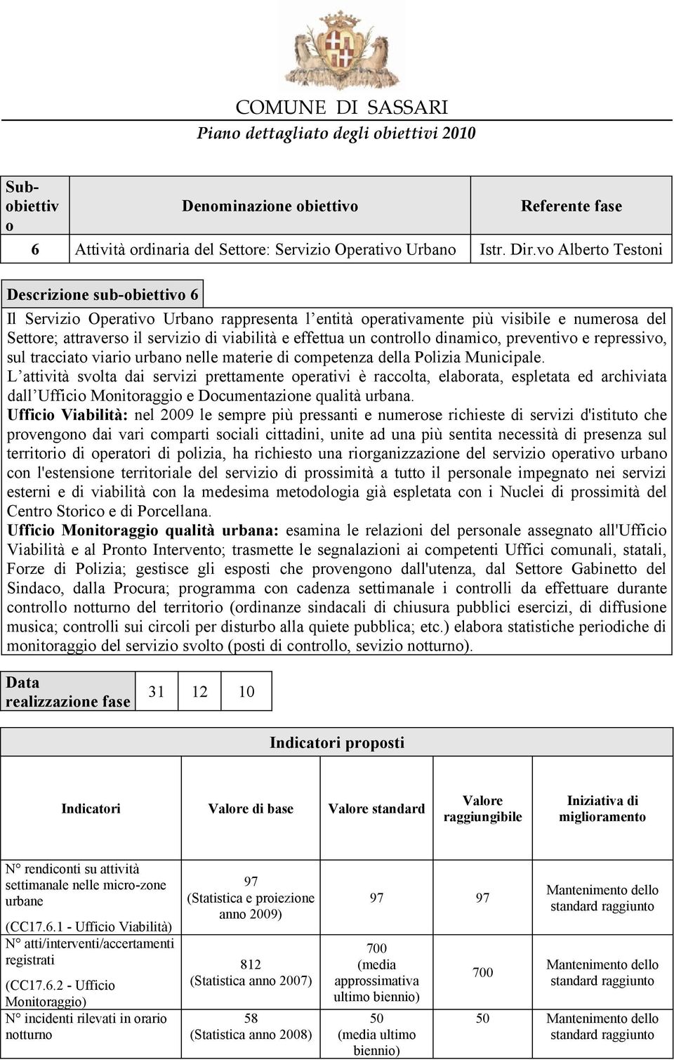 controllo dinamico, preventivo e repressivo, sul tracciato viario urbano nelle materie di competenza della Polizia Municipale.