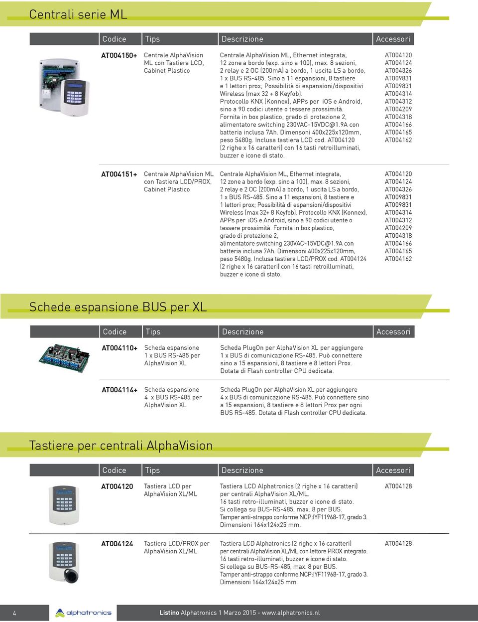 sino a 90 codici utente o tessere prossimità. Fornita in box plastico, grado di protezione 2, alimentatore switching 230VAC-15VDC@1.9A con batteria inclusa 7Ah. Dimensoni 400x225x120mm, peso 5480g.