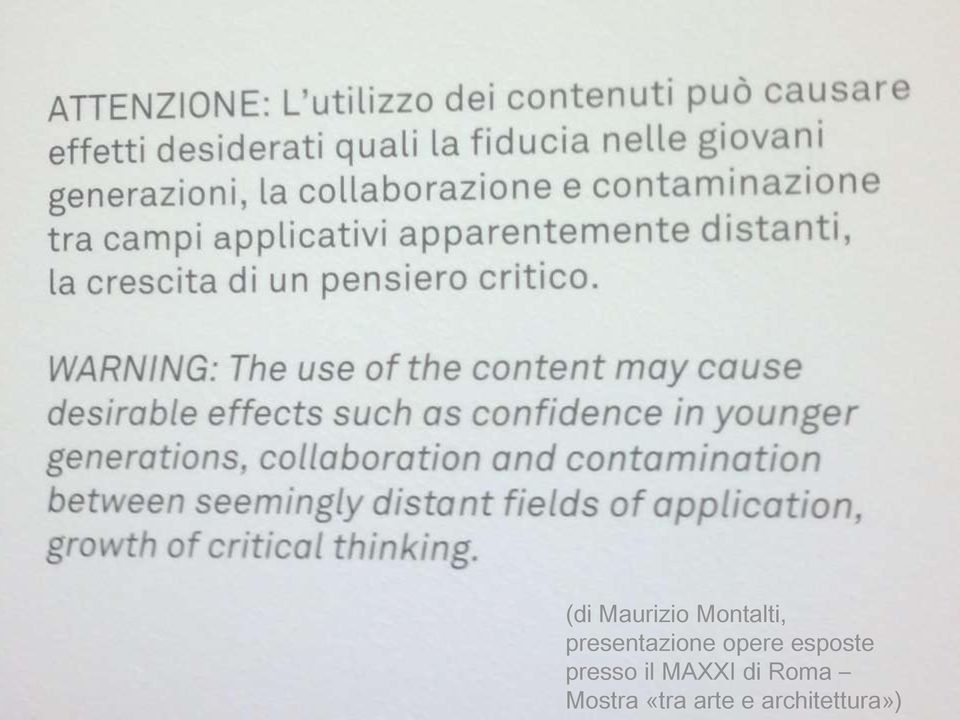 presso il MAXXI di Roma Mostra