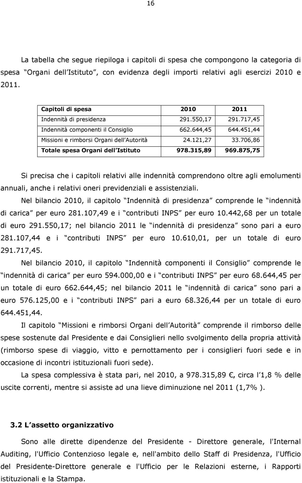 706,86 Totale spesa Organi dell Istituto 978.315,89 969.