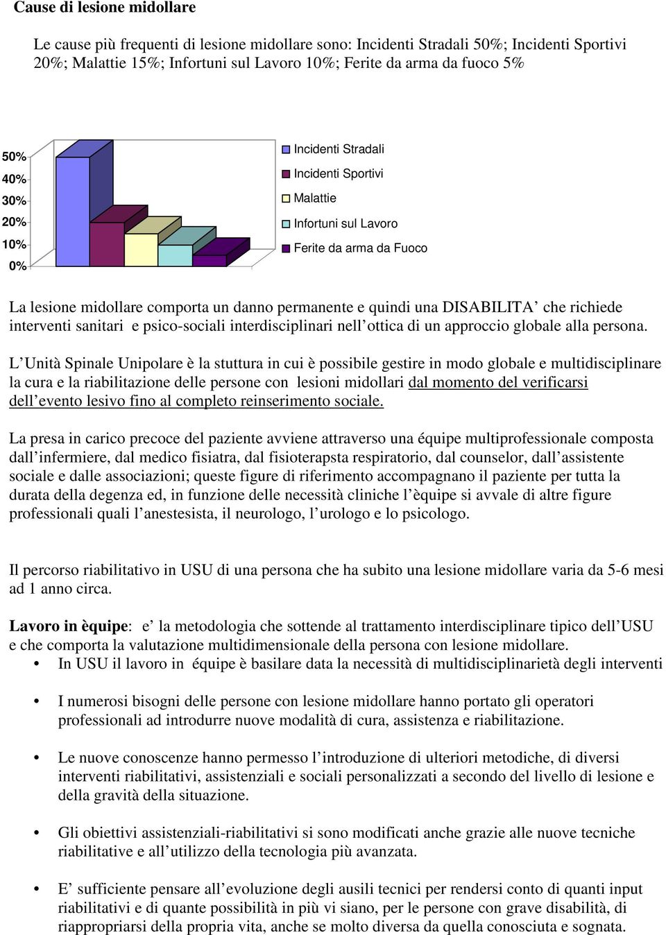 interventi sanitari e psico-sociali interdisciplinari nell ottica di un approccio globale alla persona.