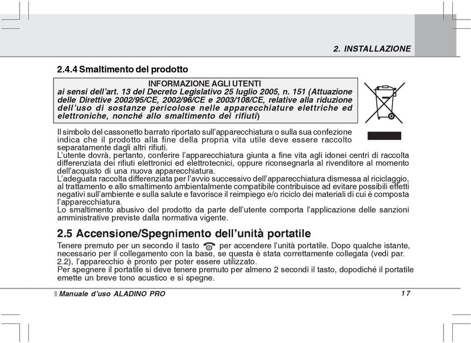 dei rifiuti) 1. INDICE 2.