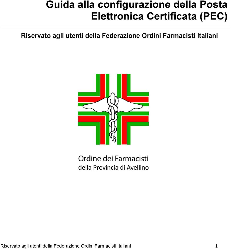 Federazione Ordini Farmacisti Italiani Riservato