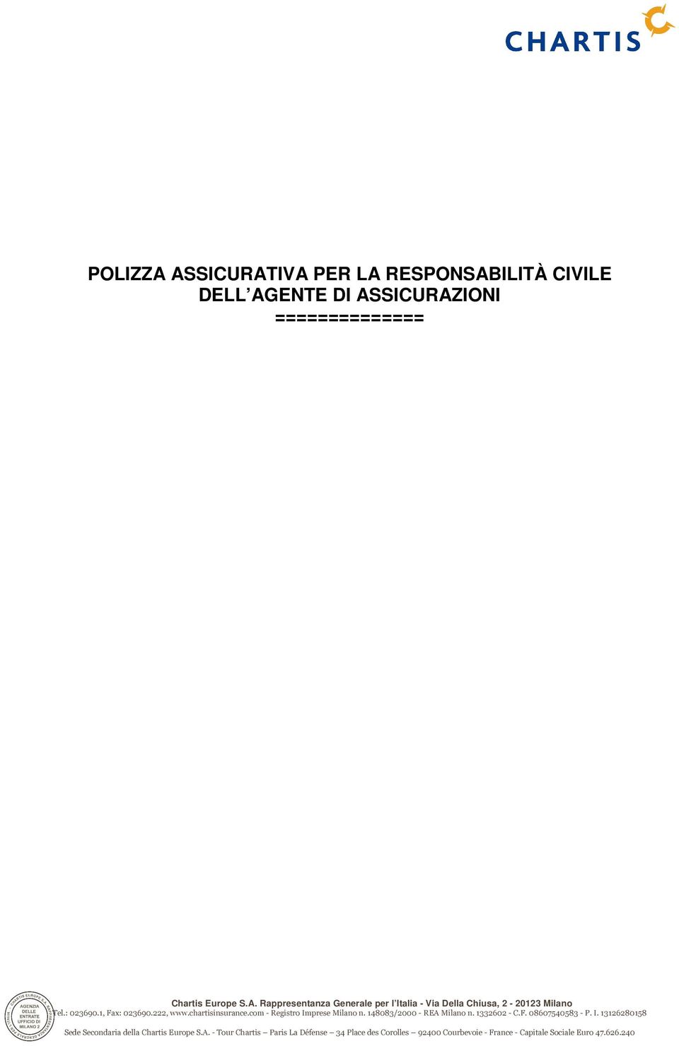 CIVILE DELL AGENTE DI