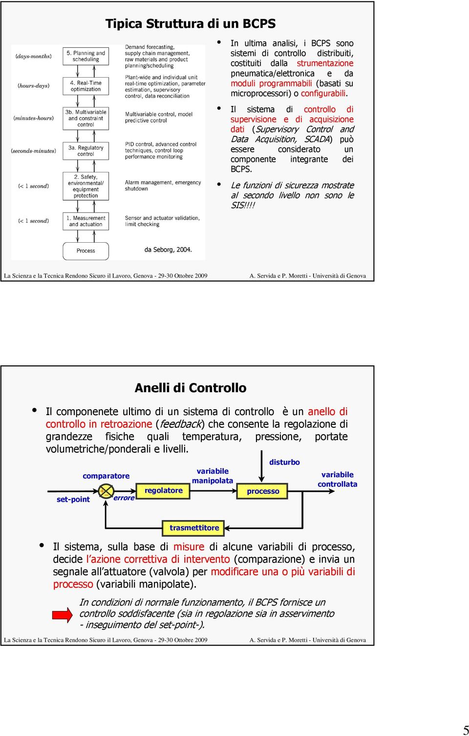 Il sistema di controllo di supervisione e di acquisizione dati (Supervisory Control and Data Acquisition, SCADA) può essere considerato un componente integrante dei BCPS.