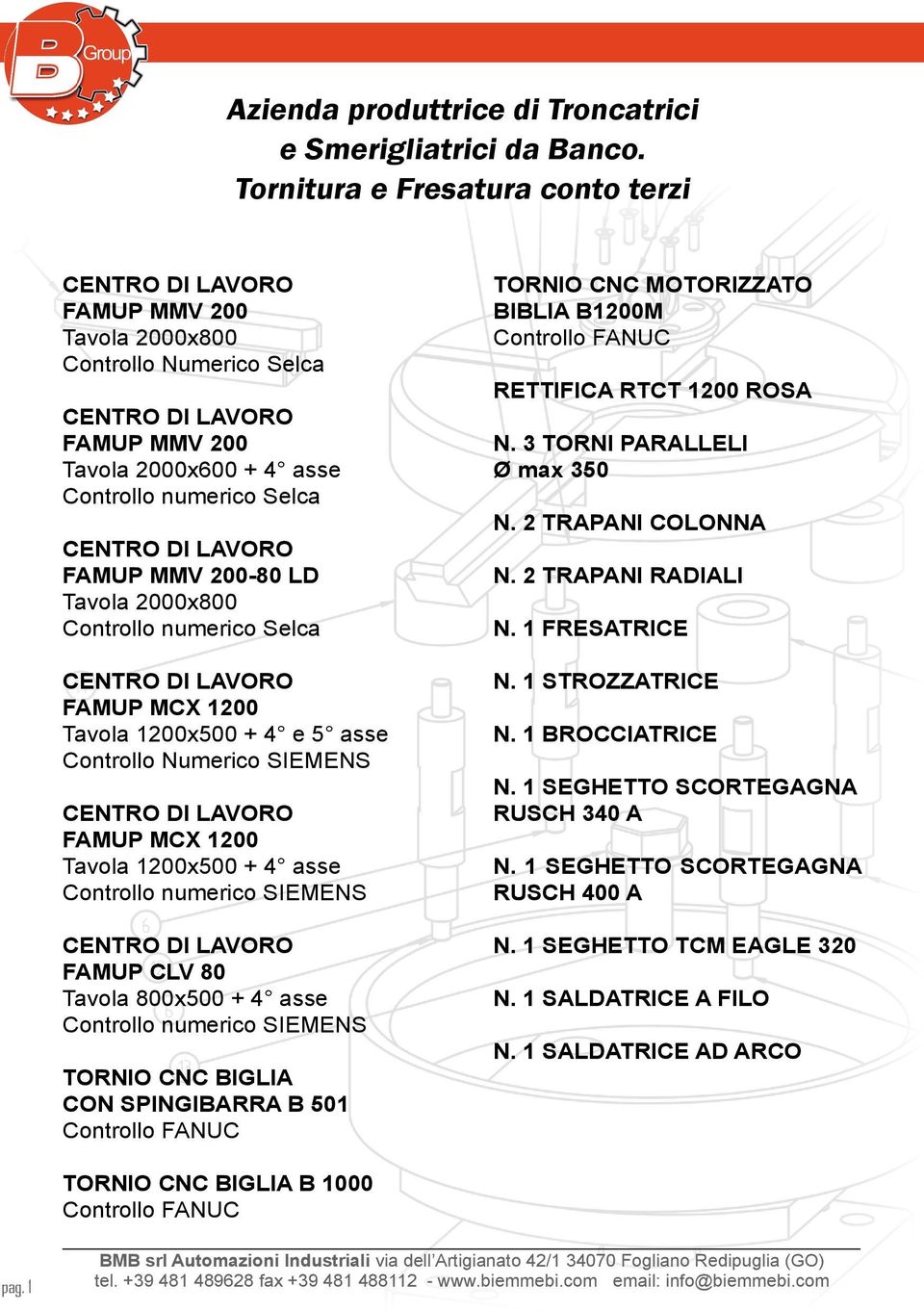 numerico Selca FAMUP MCX 1200 Tavola 1200x500 + 4 e 5 asse Controllo Numerico SIEMENS FAMUP MCX 1200 Tavola 1200x500 + 4 asse Controllo numerico SIEMENS FAMUP CLV 80 Tavola 800x500 + 4 asse Controllo