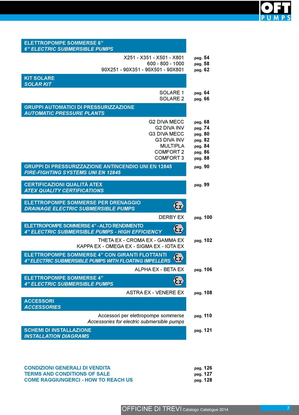 86 COMFORT 3 pag. 88 GRUPPI DI PRESSURIZZAZIONE ANTINCENDIO UNI EN 12845 pag. 90 pag. 30 FIRE-FIGHTING SYSTEMS UNI EN 12845 CERTIFICAZIONI QUALITÀ ATEX pag.