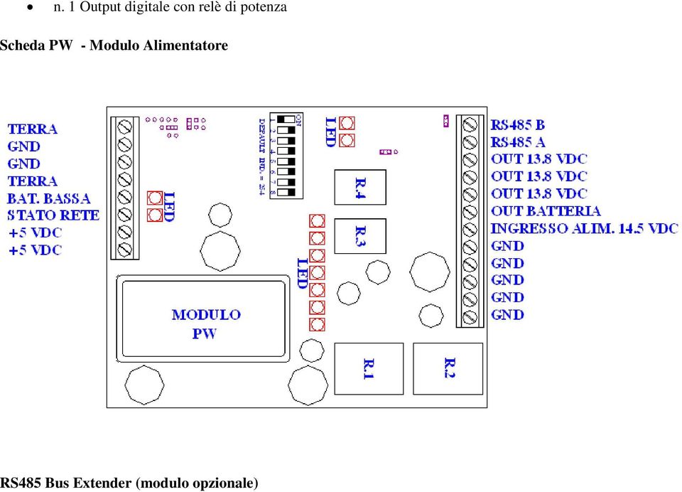 Modulo Alimentatore RS485