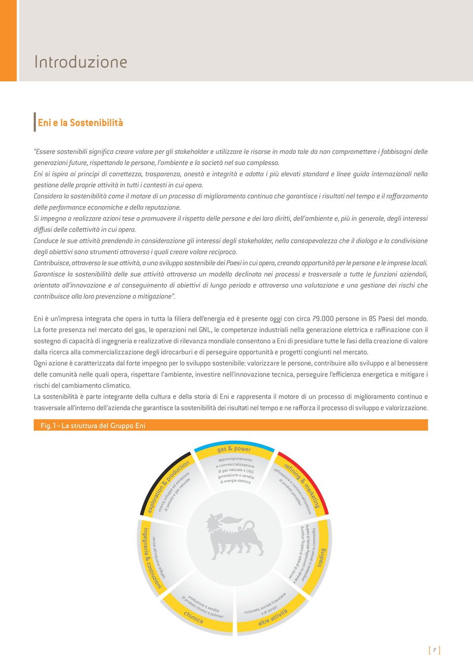 Eni si ispira ai principi di correttezza, trasparenza, onestà e integrità e adotta i più elevati standard e linee guida internazionali nella gestione delle proprie attività in tutti i contesti in cui