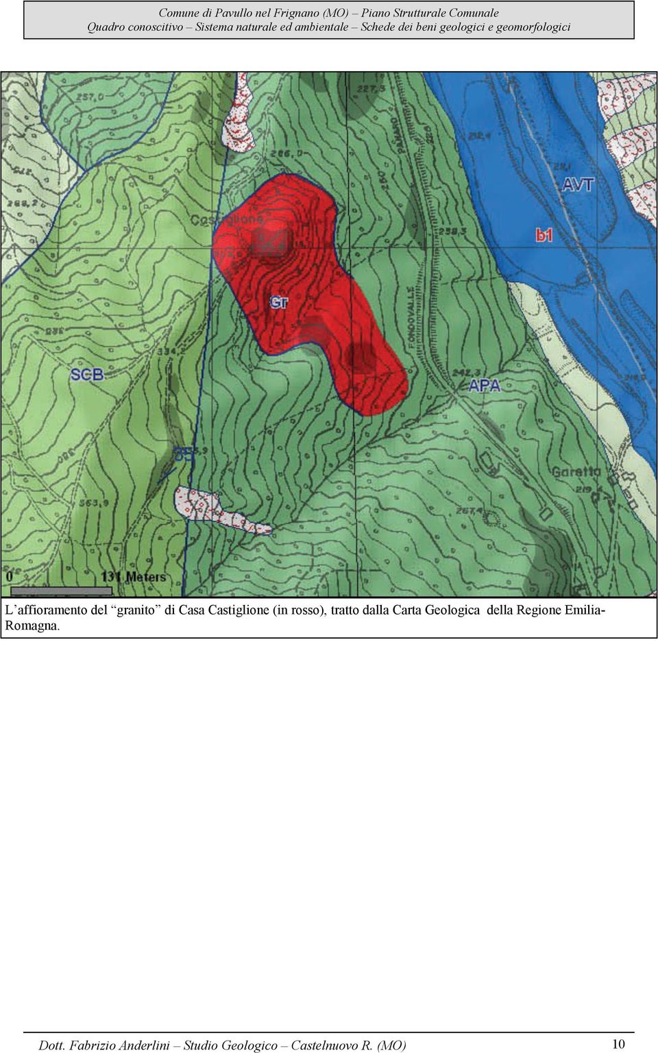 tratto dalla Carta Geologica