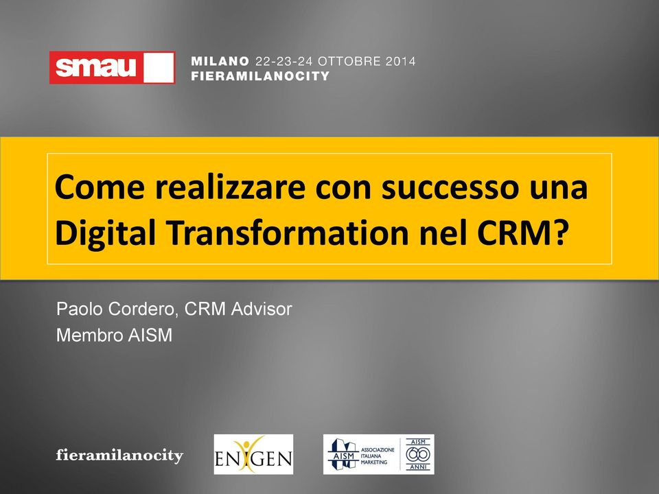 Transformation nel CRM?