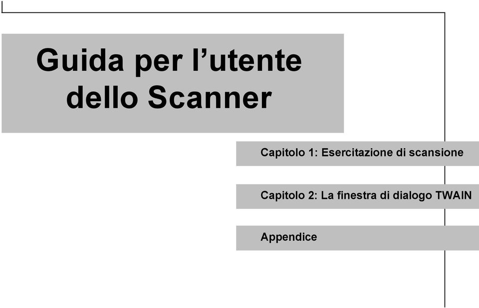 Esercitazione di scansione