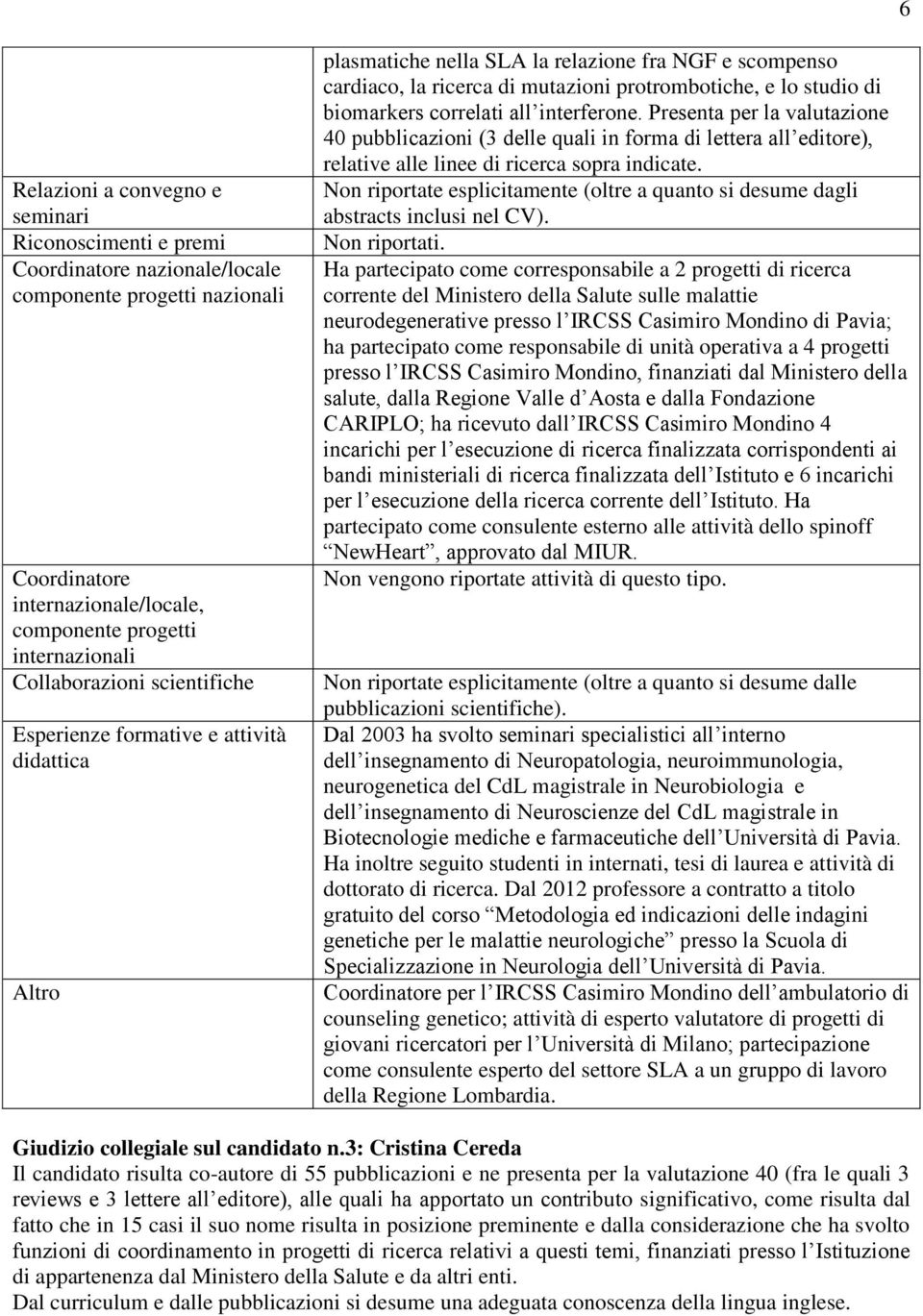 biomarkers correlati all interferone. Presenta per la valutazione 40 pubblicazioni (3 delle quali in forma di lettera all editore), relative alle linee di ricerca sopra indicate.