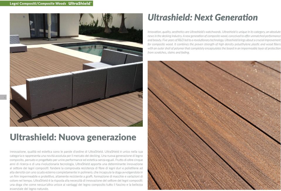 Five years of R&D led to a revolutionary technology, Ultrashield brings about a crucial improvement for composite wood.