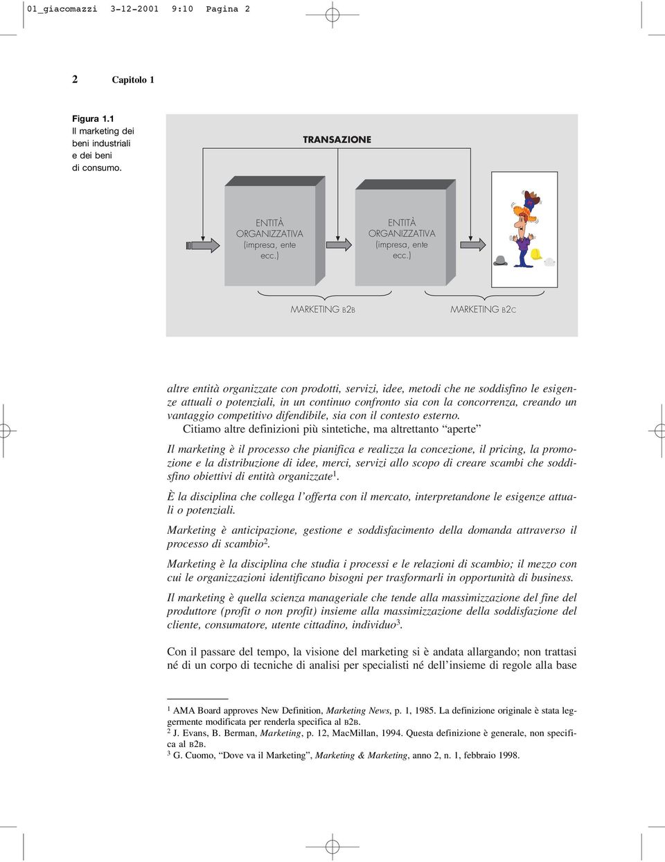 ) MARKETING B2B MARKETING B2C altre entità organizzate con prodotti, servizi, idee, metodi che ne soddisfino le esigenze attuali o potenziali, in un continuo confronto sia con la concorrenza, creando