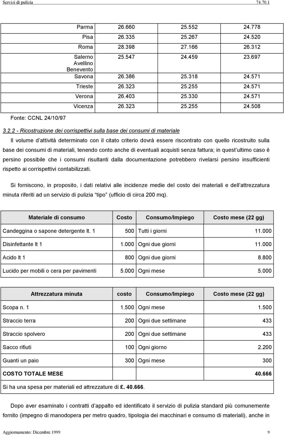 dovrà essere riscontrato con quello ricostruito sulla base dei consumi di materiali, tenendo conto anche di eventuali acquisti senza fattura; in quest ultimo caso è persino possibile che i consumi