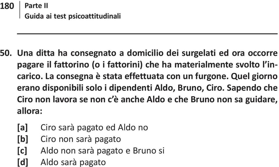 svolto l incarico. La consegna è stata effettuata con un furgone.