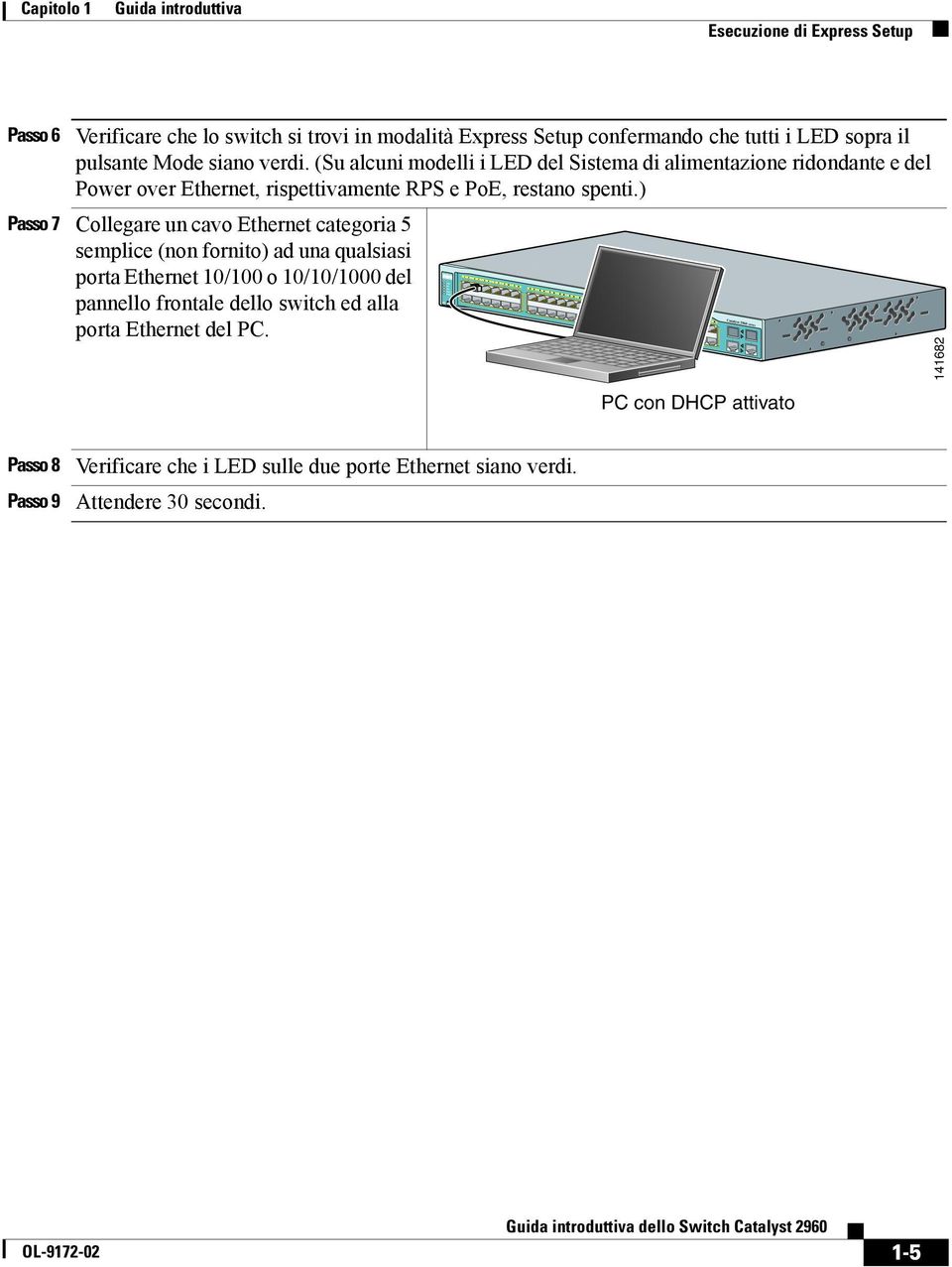 (Su alcuni modelli i LED del Sistema di alimentazione ridondante e del Power over Ethernet, rispettivamente RPS e PoE, restano spenti.