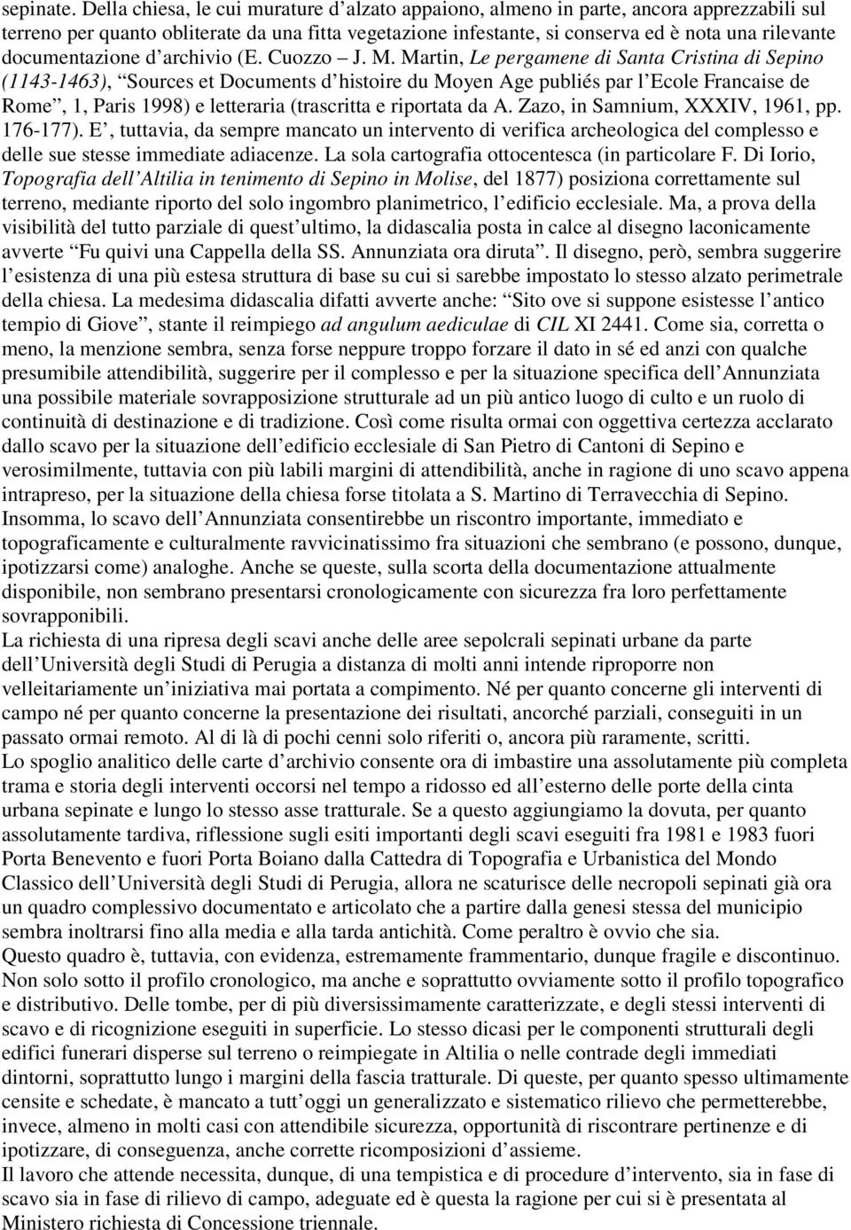 documentazione d archivio (E. Cuozzo J. M.