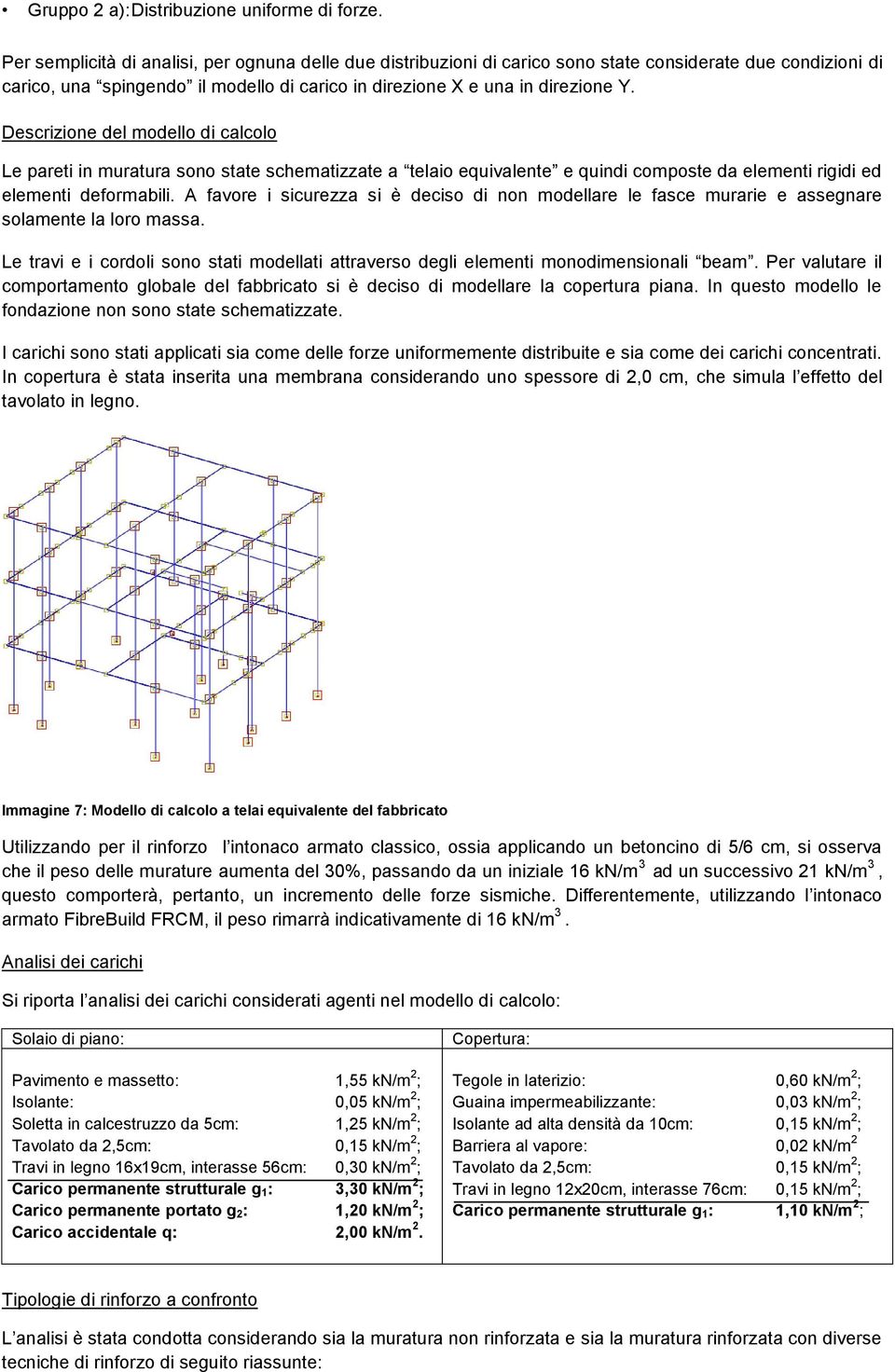 Descrizione del modello di calcolo Le pareti in muratura sono state schematizzate a telaio equivalente e quindi composte da elementi rigidi ed elementi deformabili.