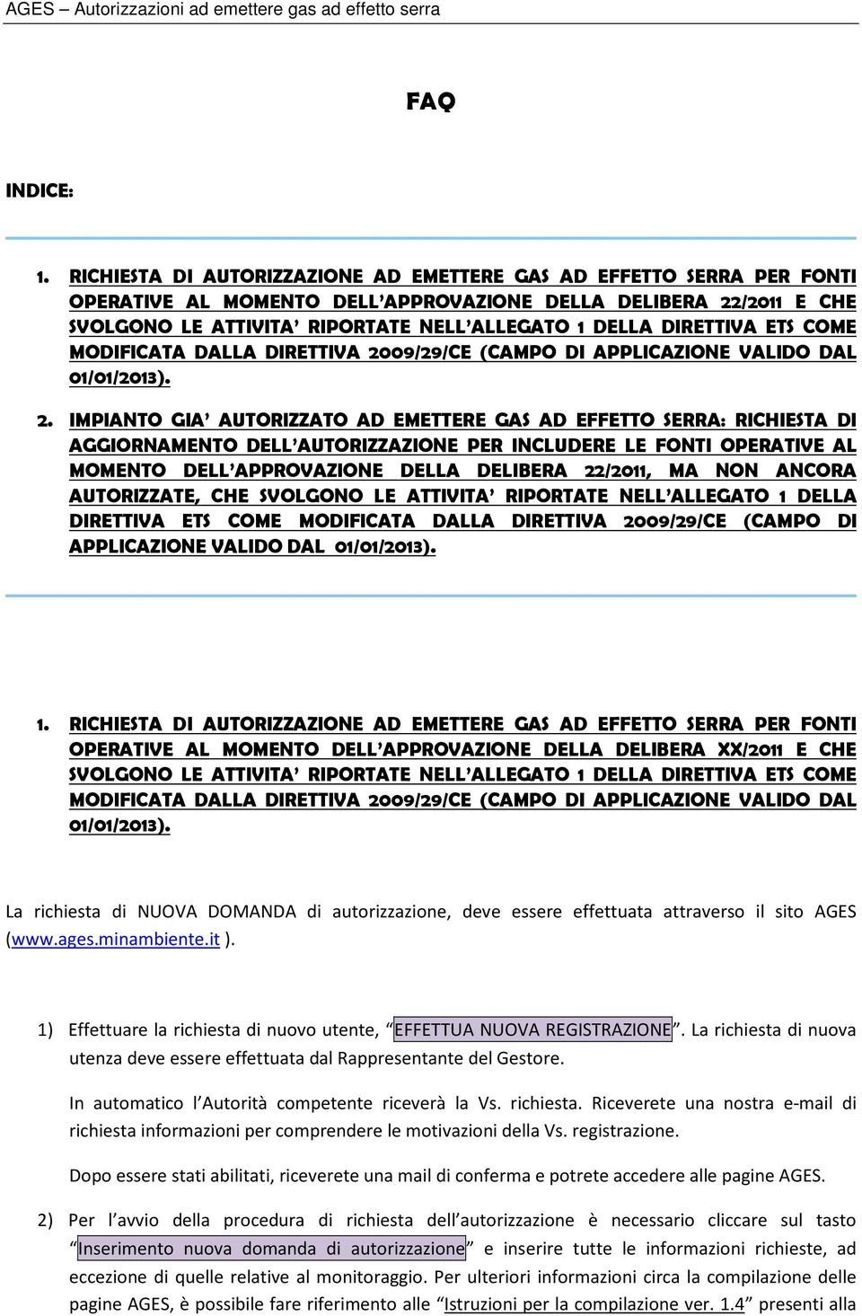 DIRETTIVA ETS COME MODIFICATA DALLA DIRETTIVA 20