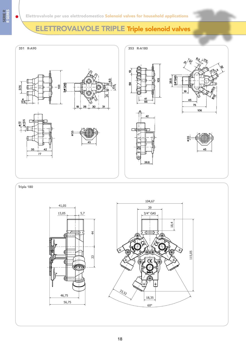 household applications ELETTROVALVOLE TRIPLE